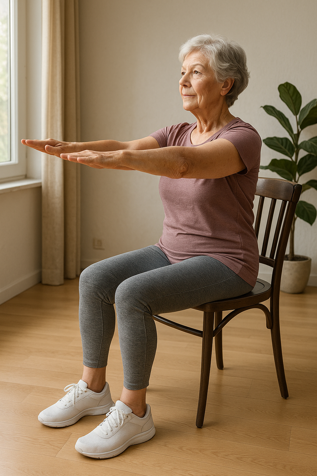 Entdecken Sie stuhl pilates: sanfte Übungen für jeden Tag - Illustration