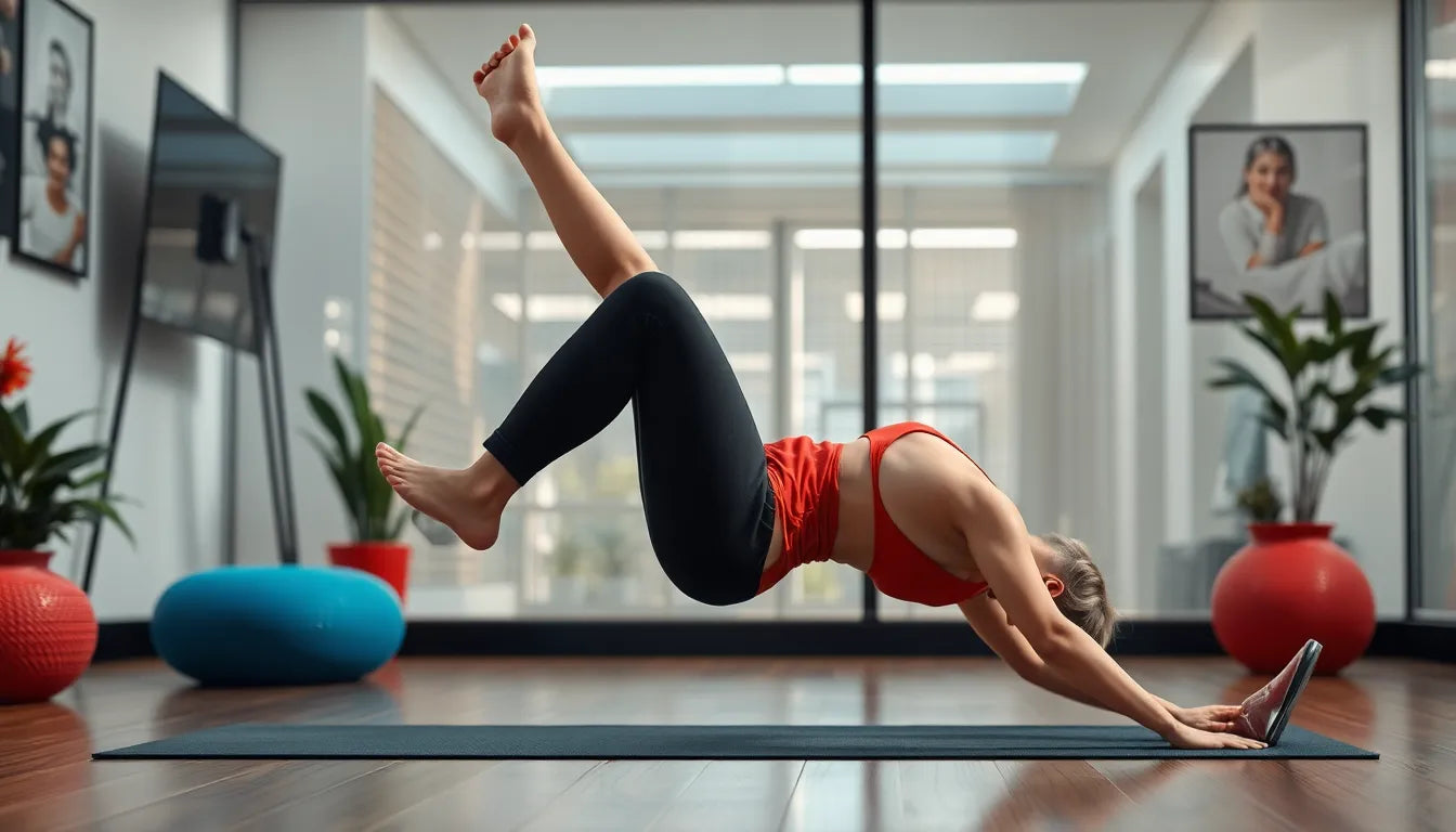 Übungsleser entdecken die besten udstrækningsøvelser auf YouTube für mehr Beweglichkeit - Illustration