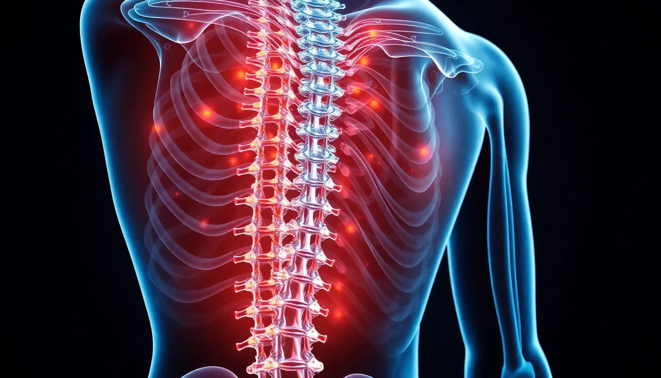 Osteopathie bei Bandscheibenvorfall: sanfte Hilfe für den Rücken - Illustration