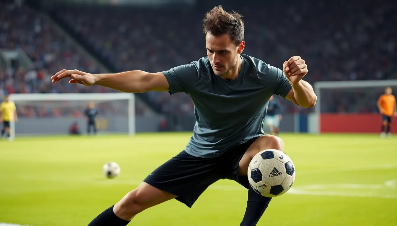 Übungsleser: verbessern Sie Ihr Spiel mit diesen effektiven udstrækningsøvelser fodbold - Illustration