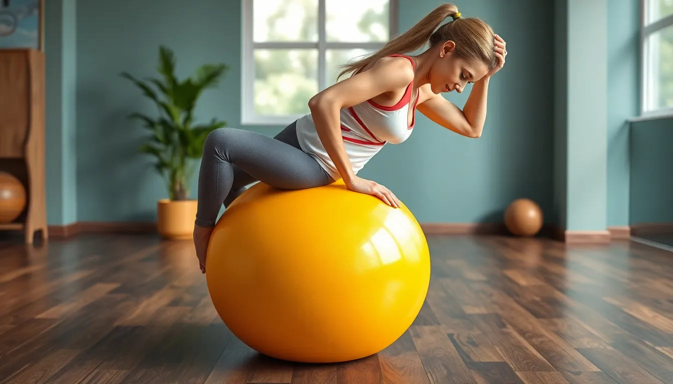 Effektive bækkenbundsøvelser auf dem Ball: ein Übungsleser für Balance und Stärke - Illustration