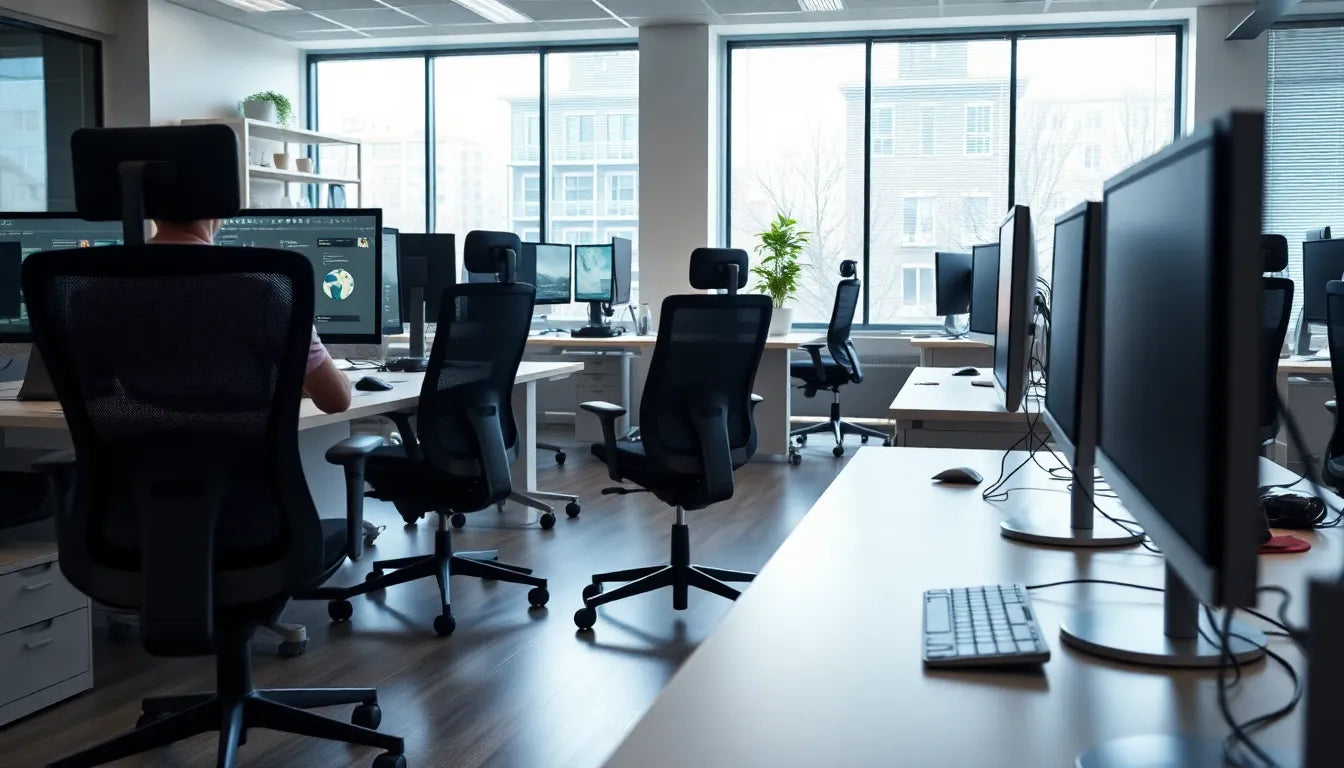 Ergonomie im büro: der Schlüssel zu mehr Wohlbefinden am Arbeitsplatz - Illustration