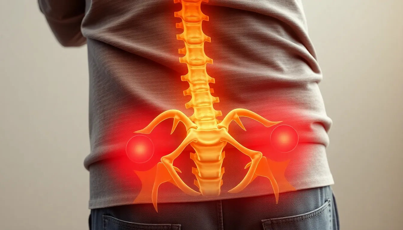 Lindere deinen Schmerz: effektive Wege zur Linderung von Schmerzen im unteren Rücken durch den Ischiasnerv - Illustration
