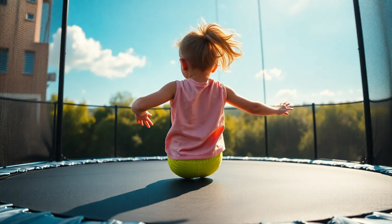 Springen ohne Schmerz: So vermeidest du Rückenschmerzen auf dem Trampolin - Illustration