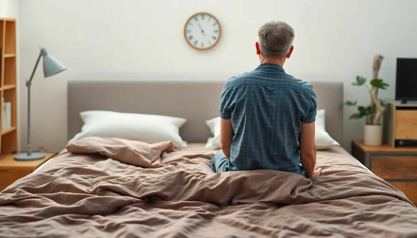 Rückenbeschwerden durch zu viel Liegen vermeiden - Illustration