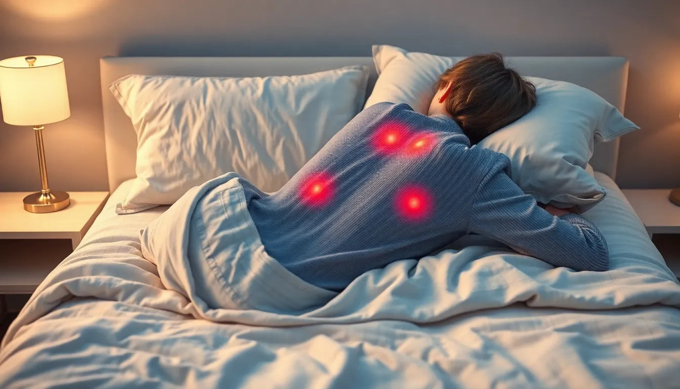 Schlafen ohne Schmerz: Tipps gegen nächtliche Rückenschmerzen - Illustration