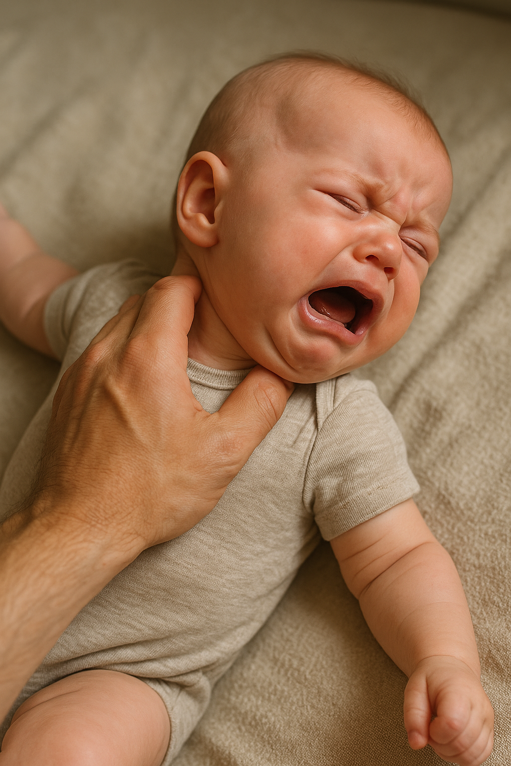 Nackenschmerzen beim Baby: Ursachen erkennen und sanft behandeln - Illustration
