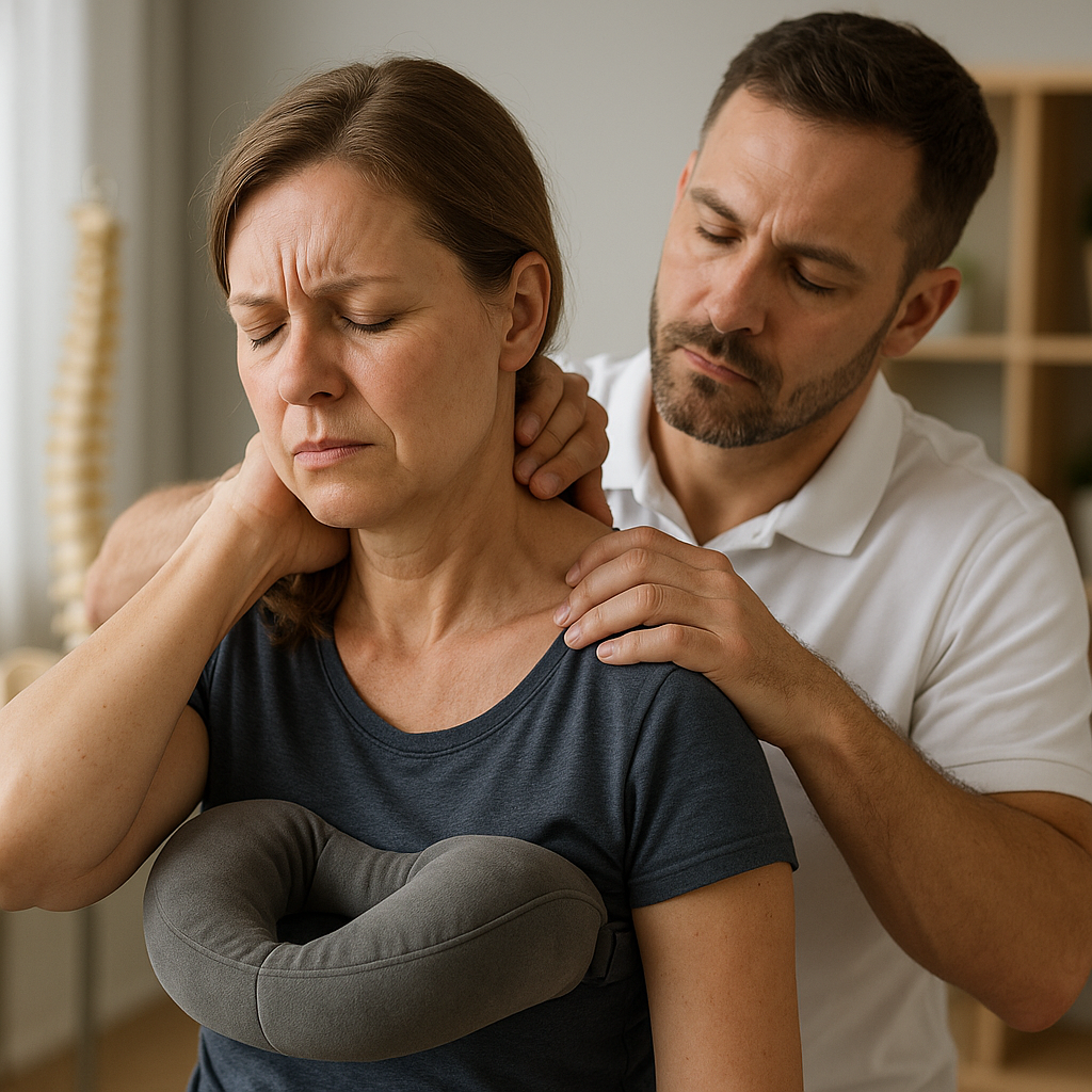 Befreie deinen Nacken: Wie Chiropraktik gegen Schmerzen hilft - Illustration