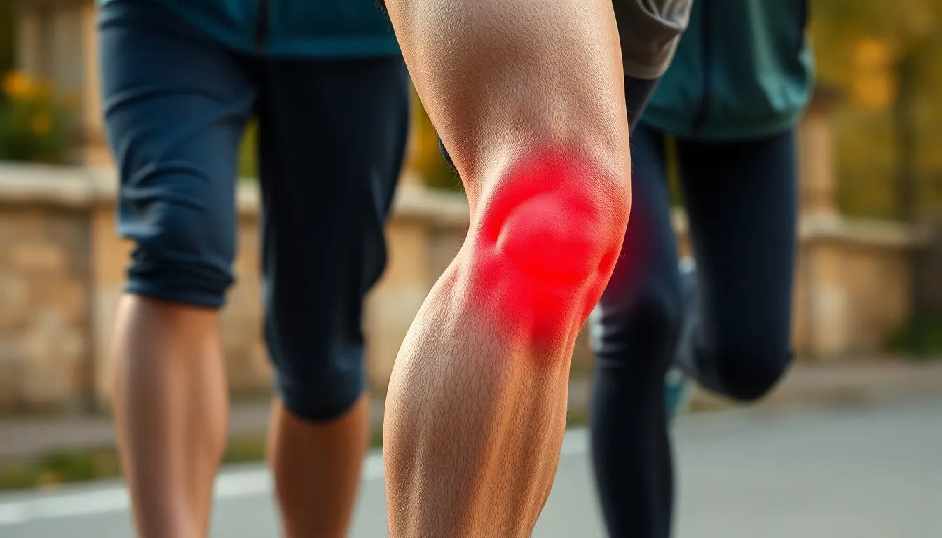 Schmerzen an der Innenseite des Knies beim Laufen effektiv lindern - Illustration