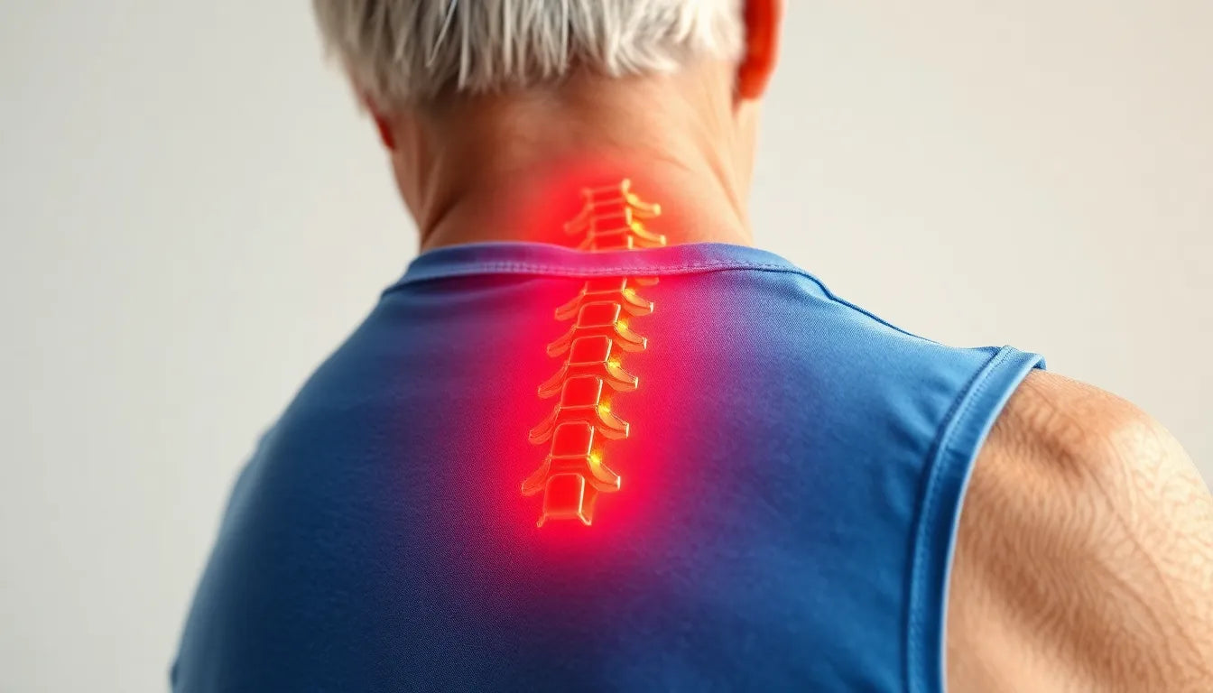 Schulterbeschwerden verstehen: Was tun bei einem bandscheibenvorfall? - Illustration