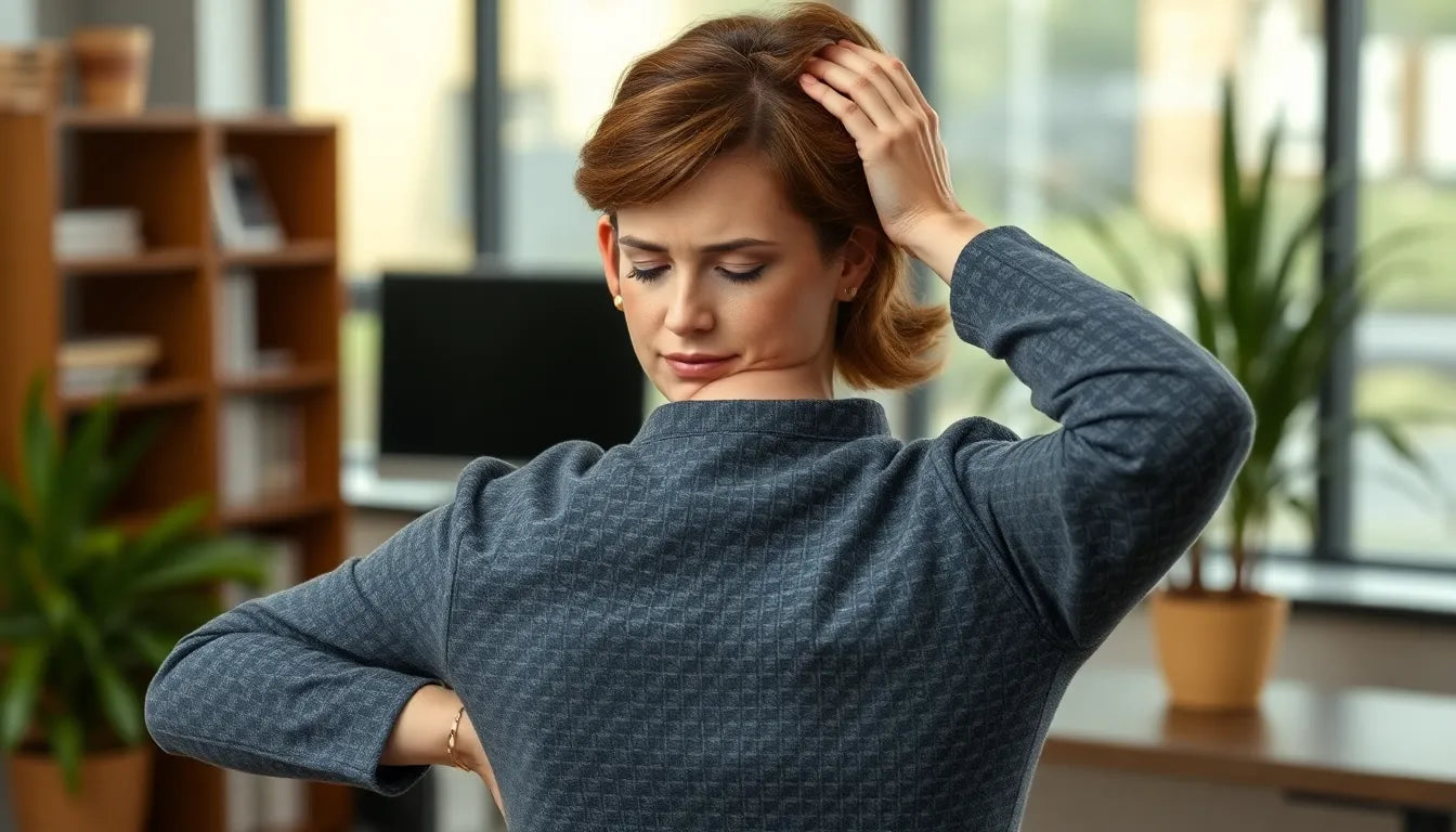 Übungsleser entdecken effektive Übungen gegen Spannungskopfschmerzen - Illustration