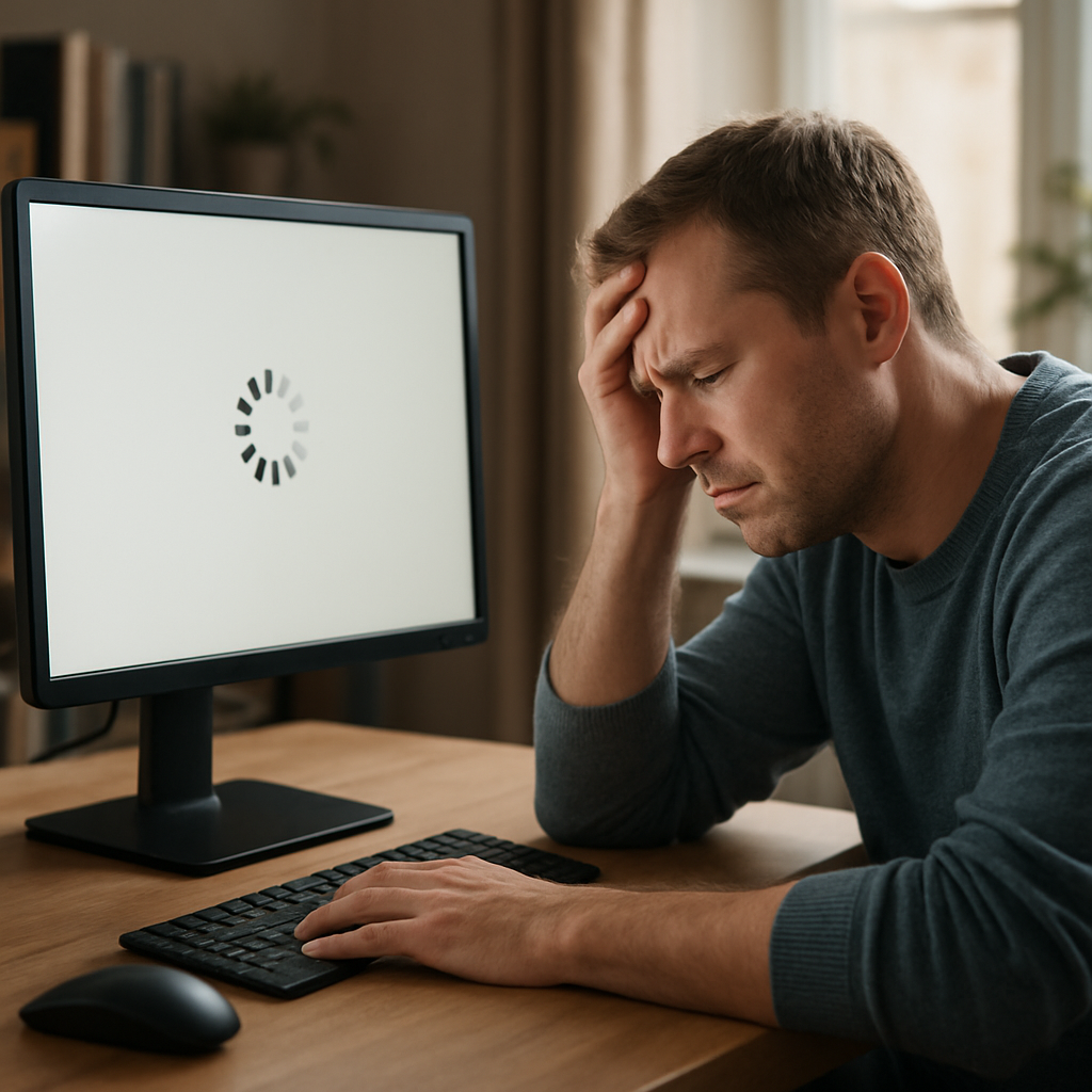 Indlæser....? Entdecken Sie schnelle Lösungen für Ladeprobleme - Illustration