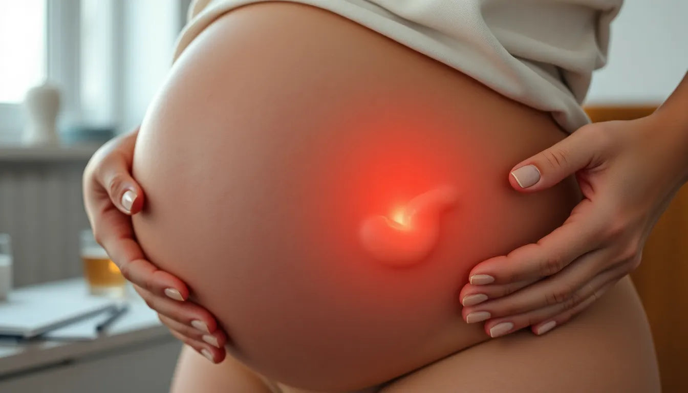 Erkennen Sie die Warnzeichen: rückenschmerzen bei ektoper schwangerschaft - Illustration