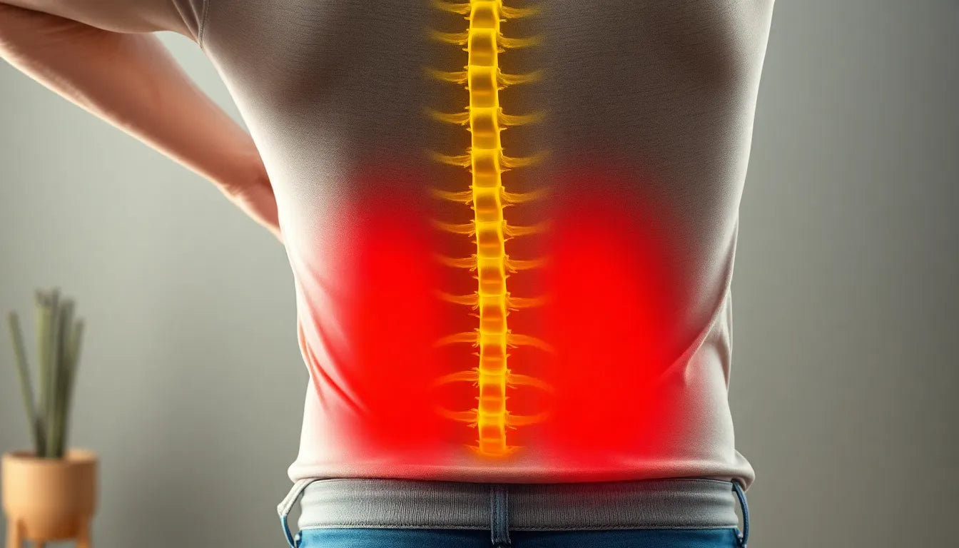 Plötzlich schmerzen im unteren Rücken verstehen und lindern - Illustration