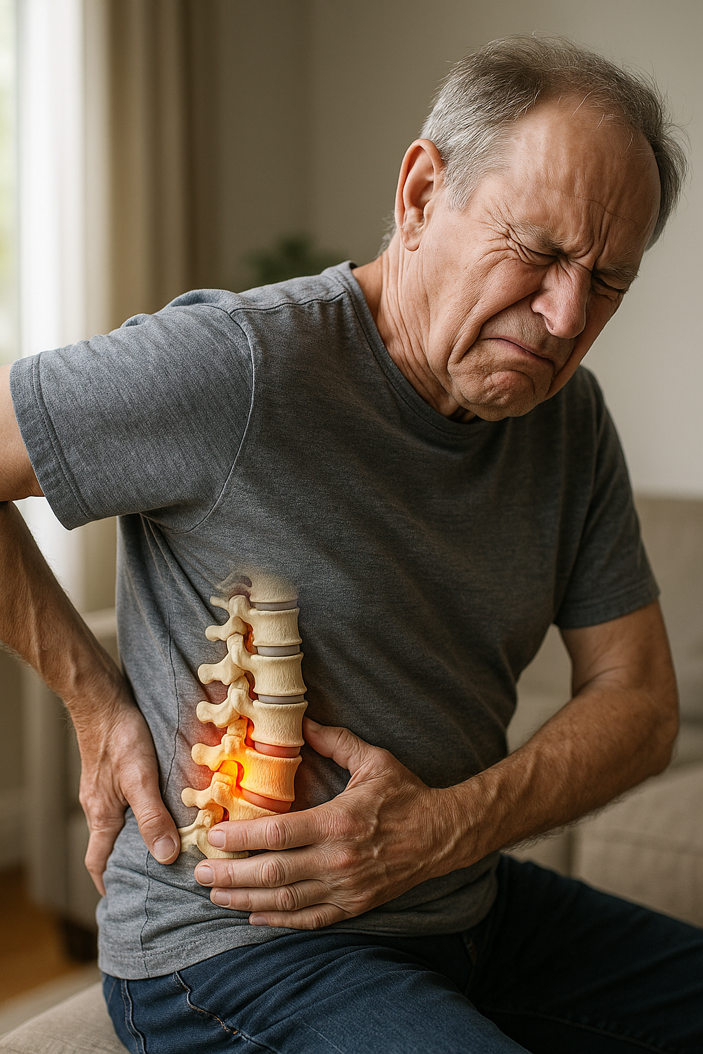 Leben ohne Schmerzen: Wege zur Linderung von arthritisbedingten Rückenschmerzen - Illustration
