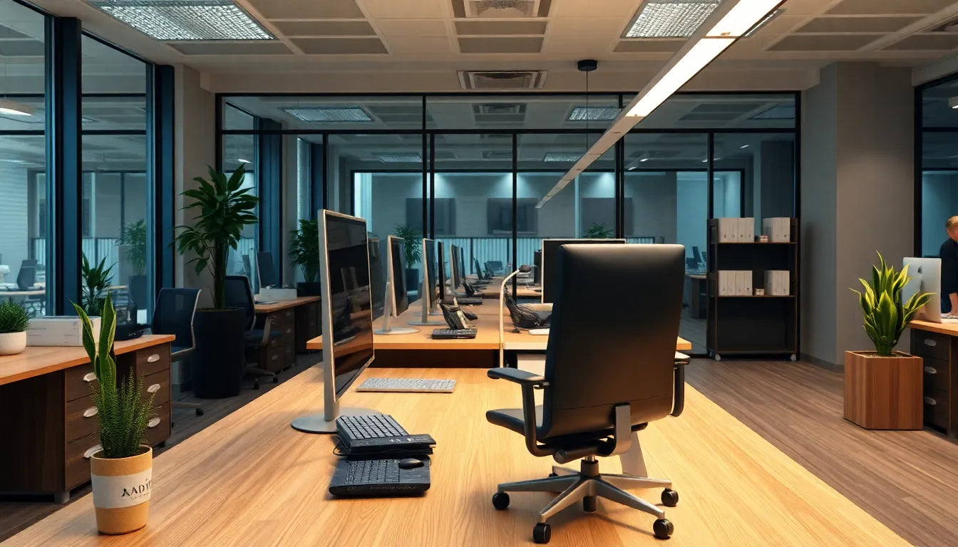 Ergonomie am arbeitsplatz büro: so optimieren Sie Ihren Arbeitsplatz für mehr Gesundheit und Produktivität - Illustration