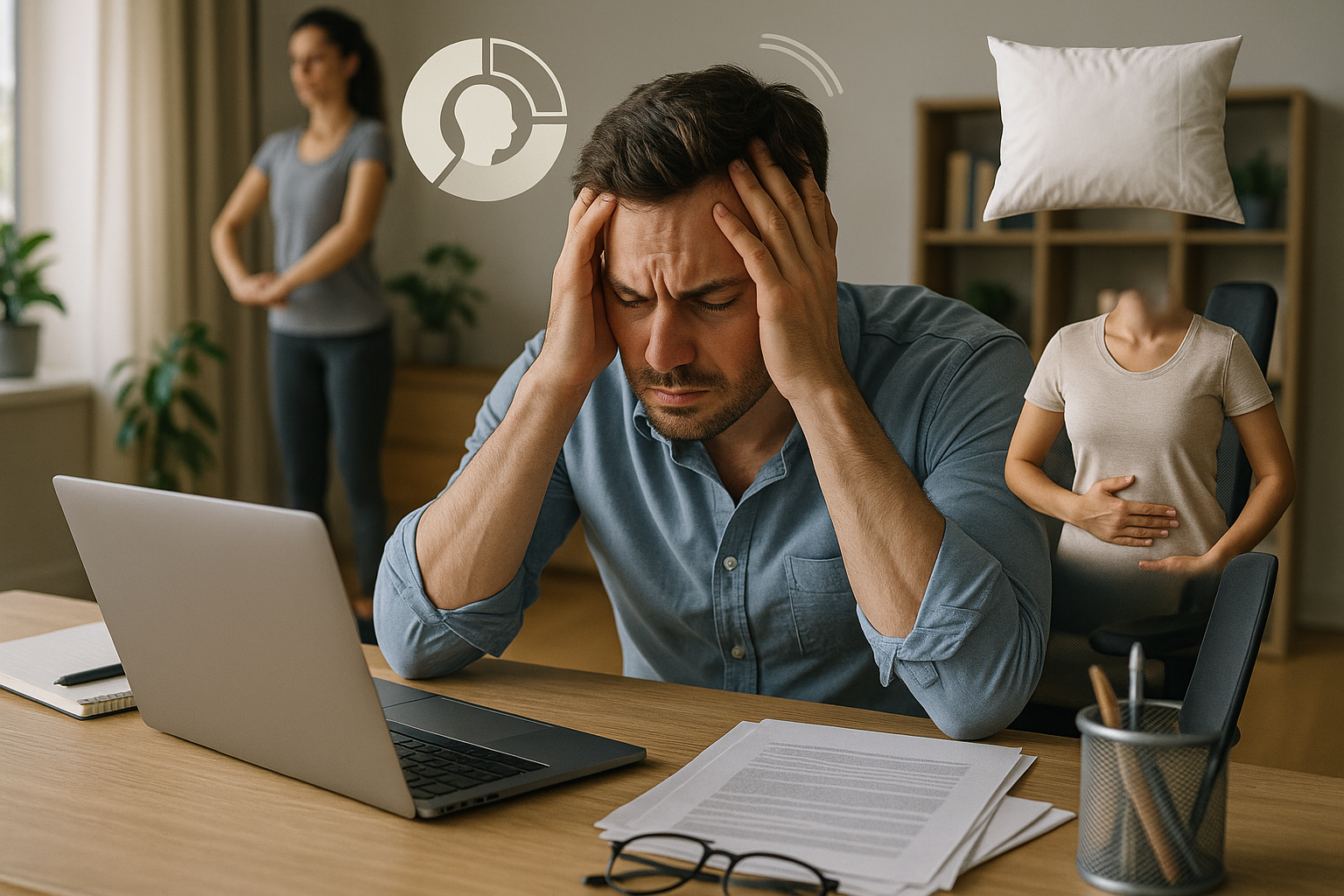 Stressfrei durch den Alltag: Tipps zur Vorbeugung und Entspannung - Illustration