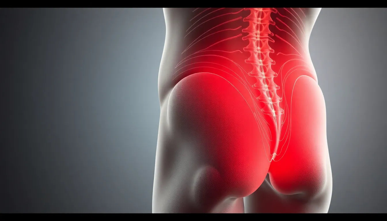 Piriformis ischias verstehen und lindern: effektive Wege zur Schmerzlinderung - Illustration