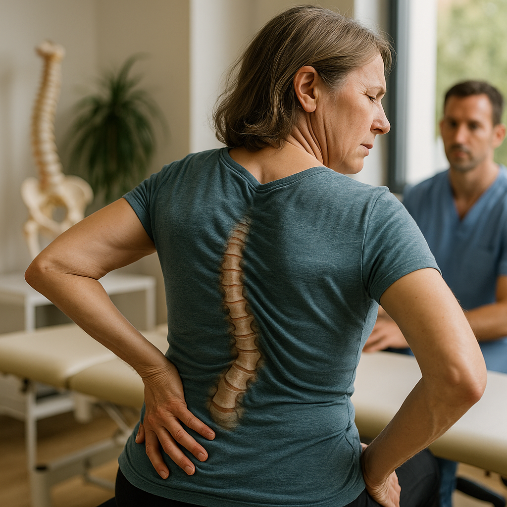 Skoliose-Rückenschmerzen: effektive Wege zur Linderung und Unterstützung im Alltag - Illustration