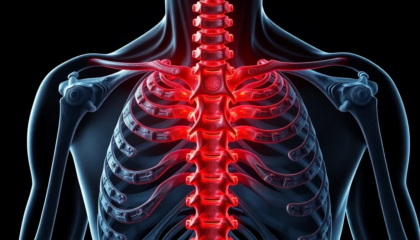 Thorakaler bandscheibenvorfall verstehen und bewältigen: Ihr Weg zur Schmerzlinderung - Illustration