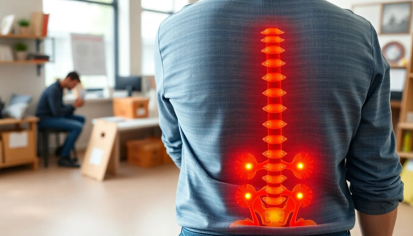 Schmerzen im unteren Rücken nach dem Heben vermeiden: Tipps und Lösungen für den Alltag - Illustration