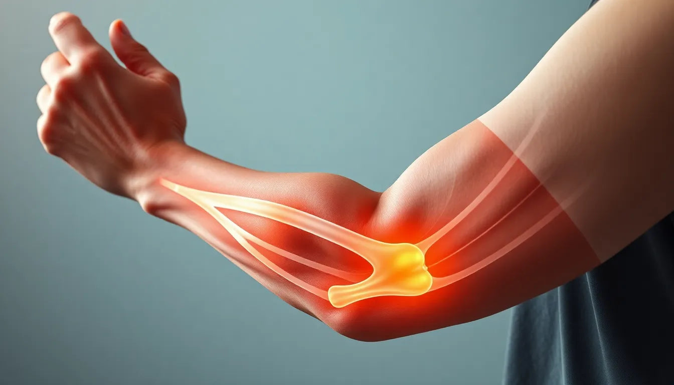 Schmerzfrei durch den Tag: Tipps gegen Schmerzen im Ellenbogen beim Strecken - Illustration