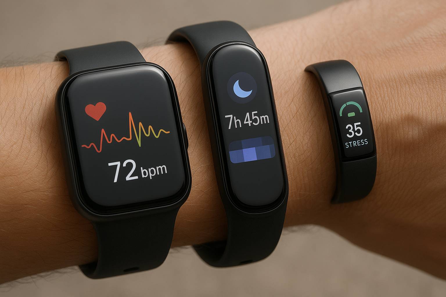 Entdecke die besten fitness tracker für deinen aktiven Lebensstil - Illustration