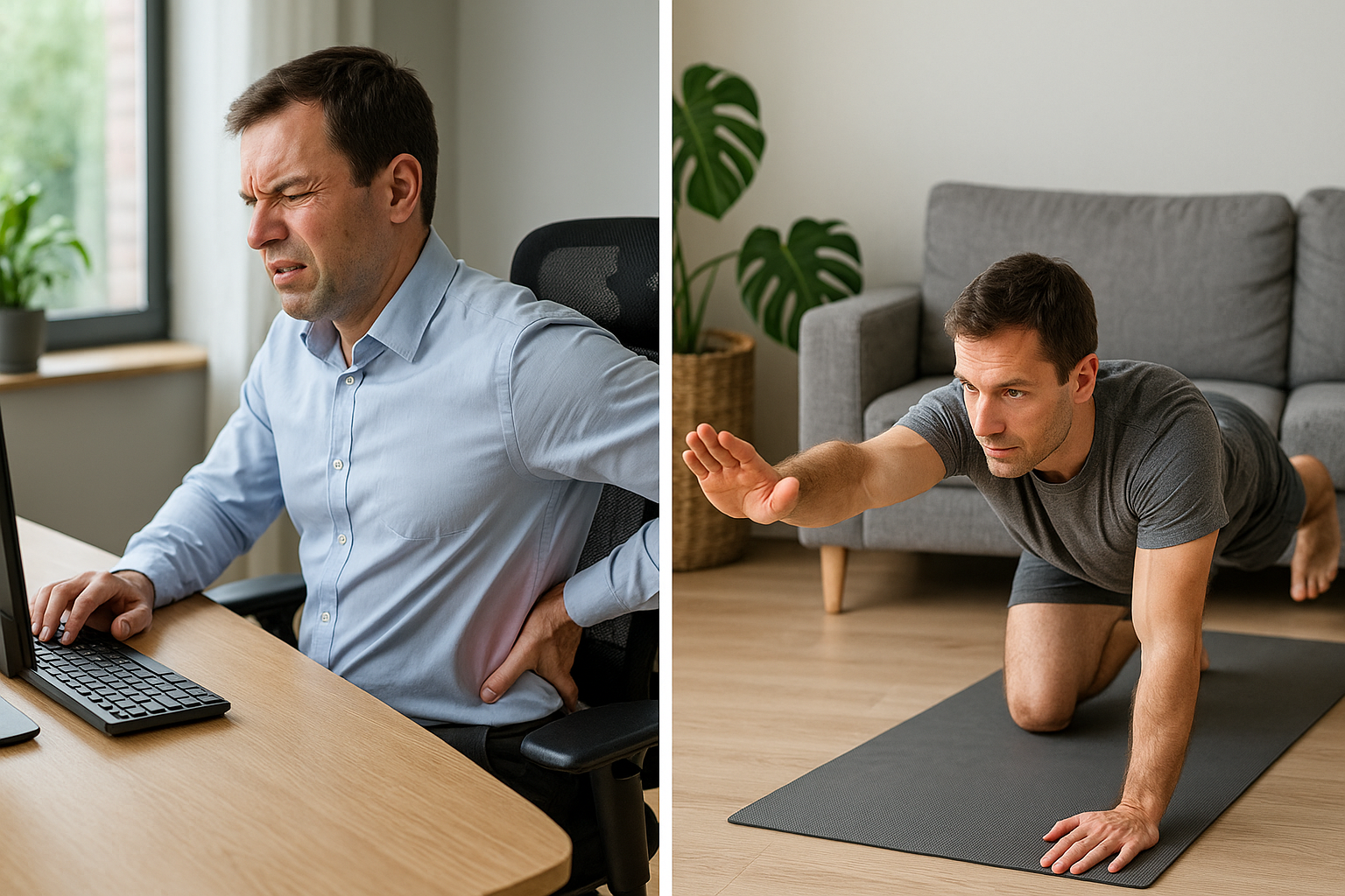 Frei von Rückenschmerzen: Tipps gegen Blockaden im Alltag - Illustration