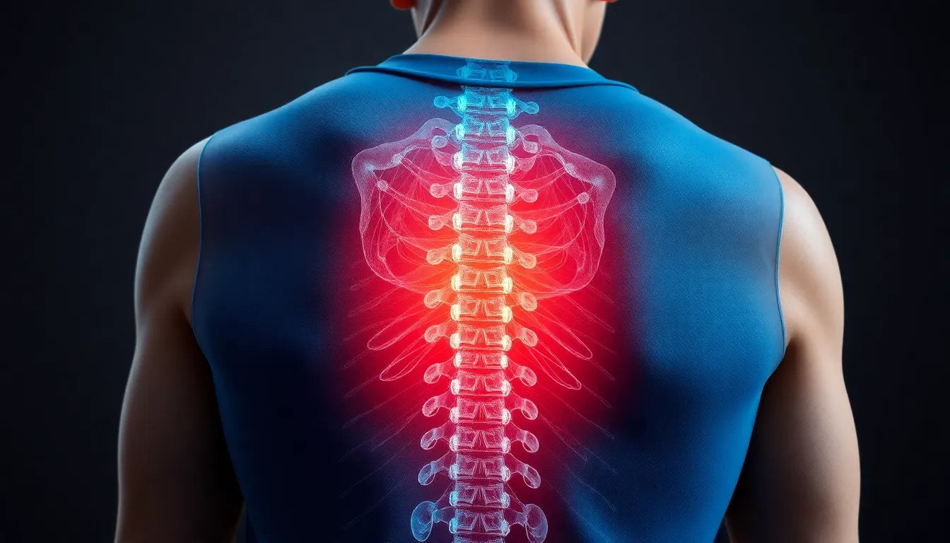 Rückenschmerzen adé: effektive Wege zur Linderung eines Bandscheibenvorfalls - Illustration