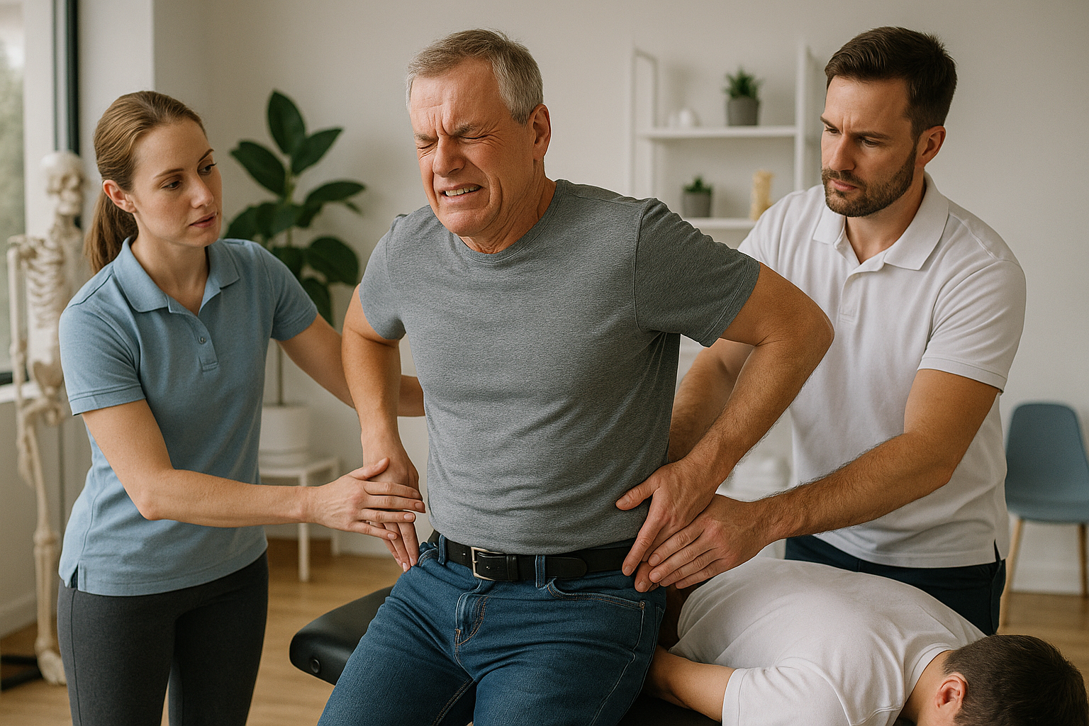 Wählen Sie den richtigen Weg bei Rückenschmerzen: Physiotherapie oder Chiropraktik? - Illustration