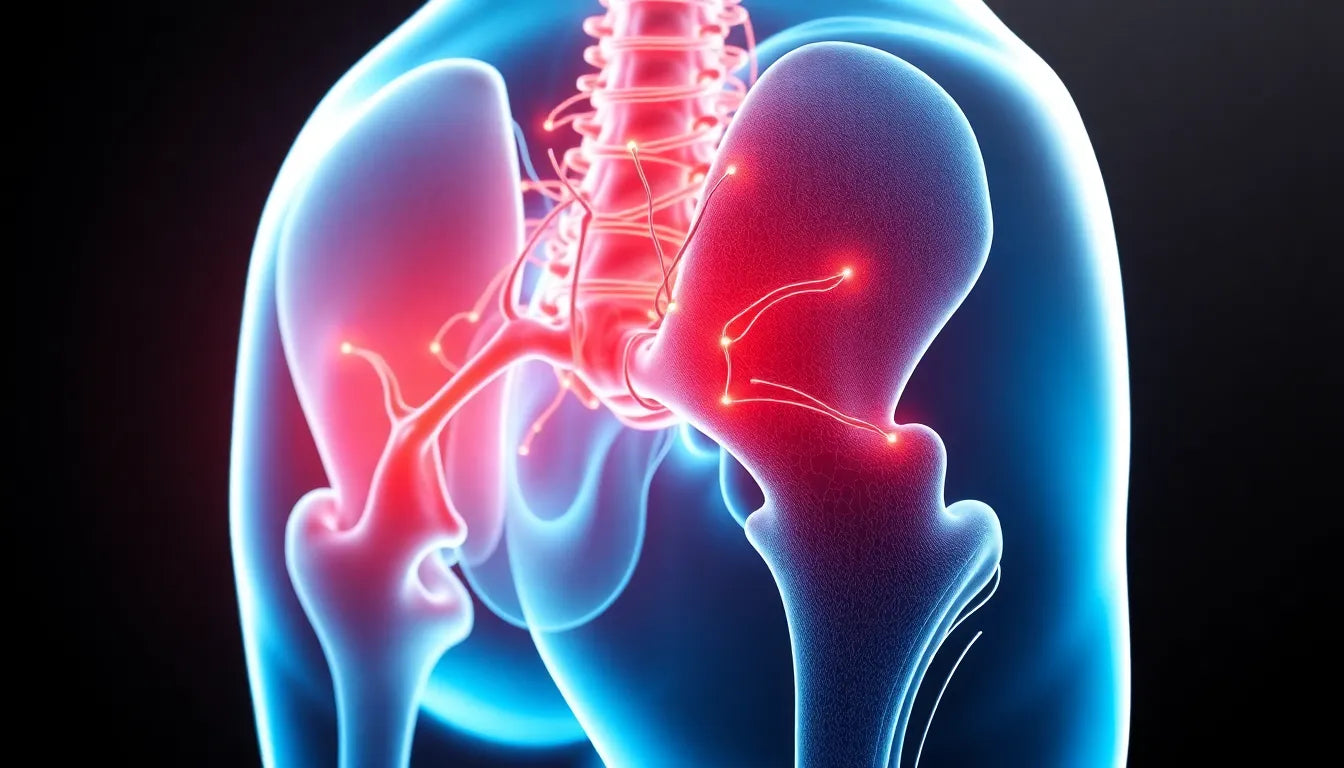 Nervenschmerzen nach Bandscheibenvorfall: Ursachen verstehen und lindern - Illustration