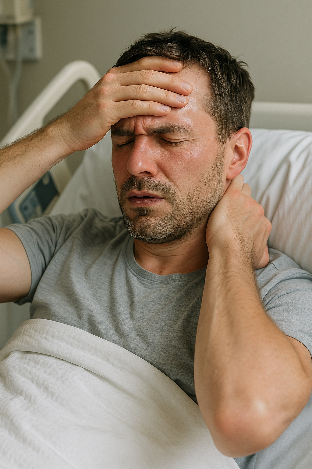 Nackenschmerzen und Fieber: wann es ernst wird und was Sie tun können - Illustration