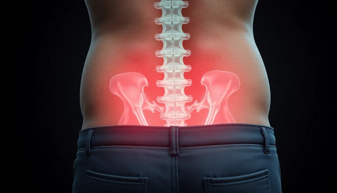 Schmerzen im unteren Bauch und Rücken: Ursachen und Linderung entdecken - Illustration
