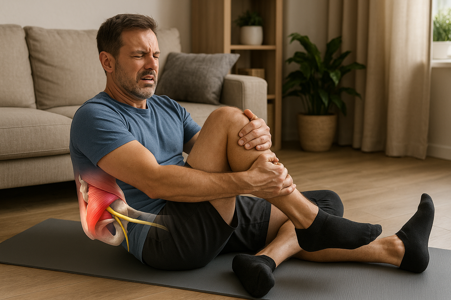 Linderung durch Bewegung: effektive Übungen gegen das Piriformis-Syndrom - Illustration