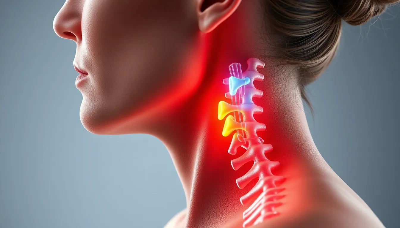 Übungsleser: effektive Übungen bei einem bandscheibenvorfall der halswirbelsäule - Illustration