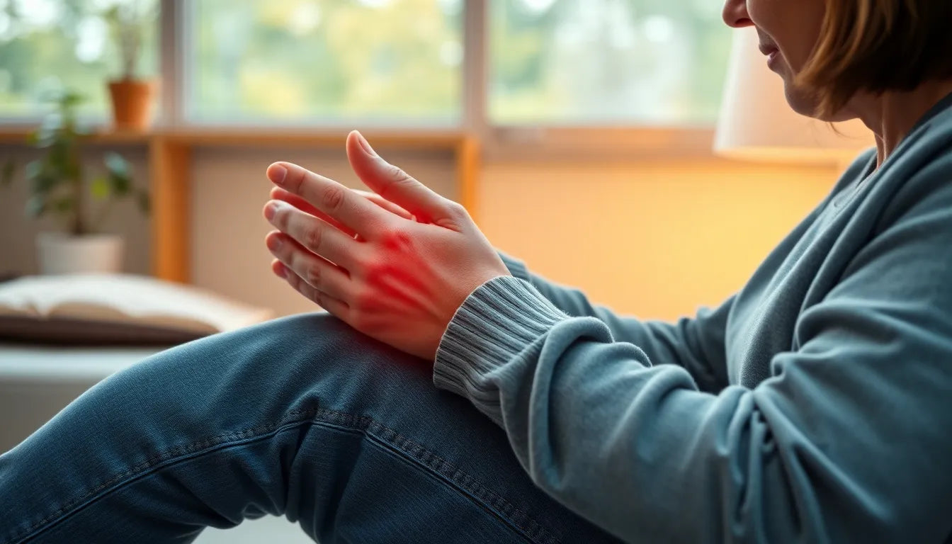 Knieschmerzen in Ruhe verstehen und lindern - Illustration