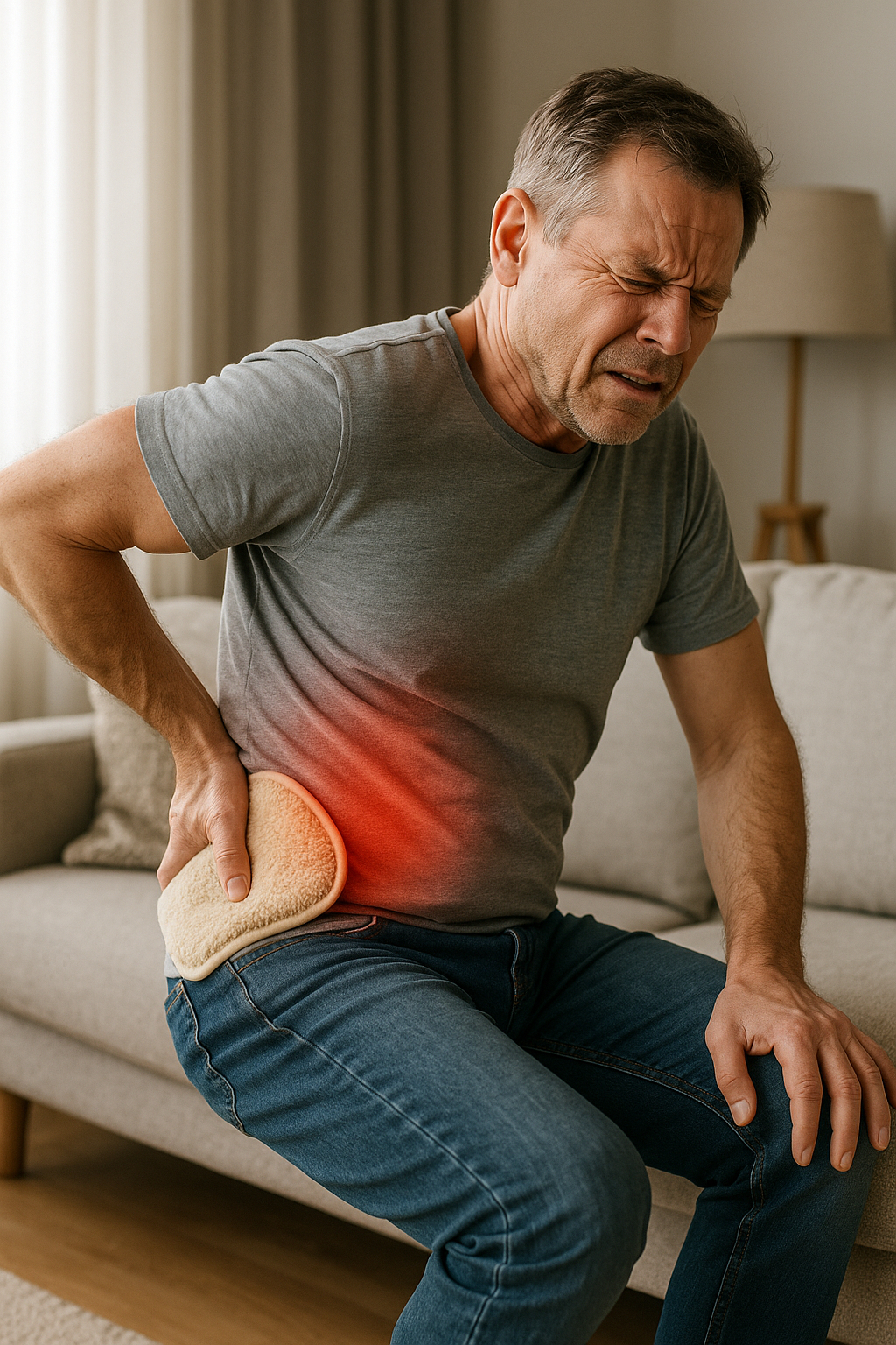 Akute Schmerzen im unteren Rücken: schnelle Linderung und effektive Lösungen - Illustration