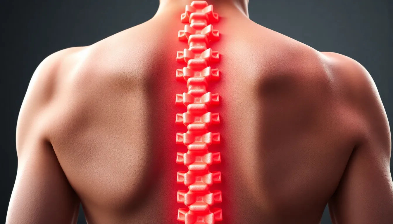 Verstehen und lindern: die häufigsten Symptome der BWS-Spondylose - Illustration