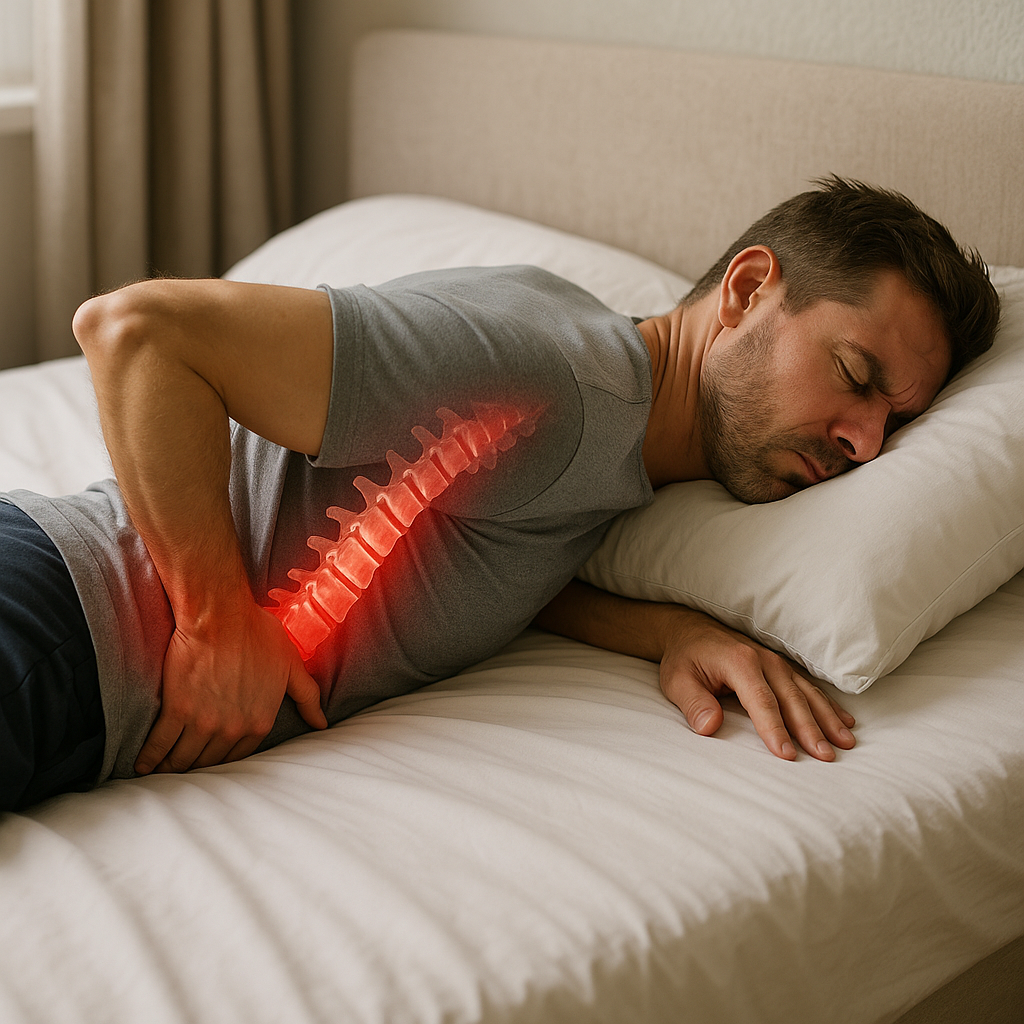 Bauchlage beim Schlafen: So entkommen Sie den Rückenschmerzen - Illustration