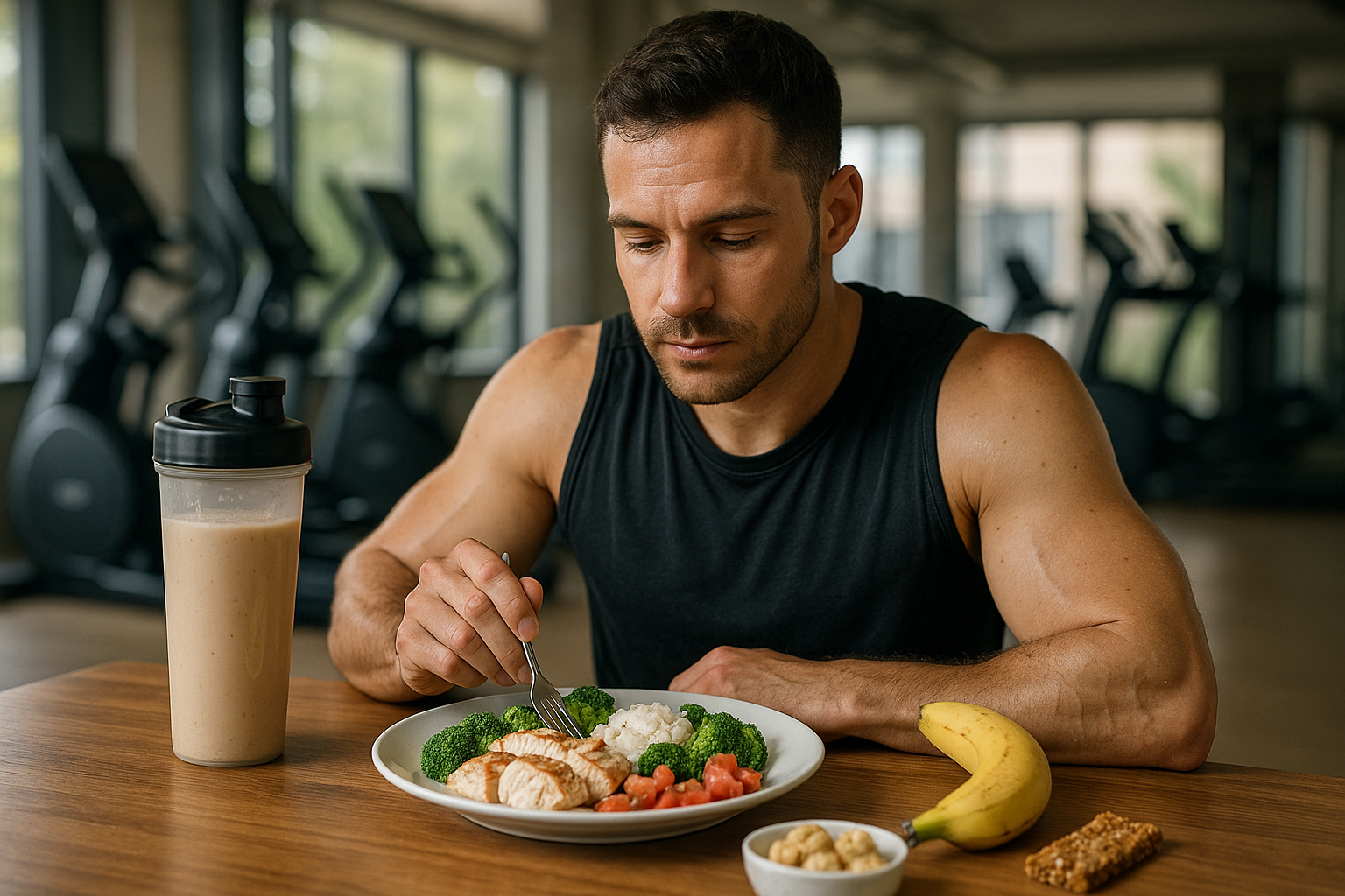 Essen vor dem training: die besten snacks für maximale energie - Illustration