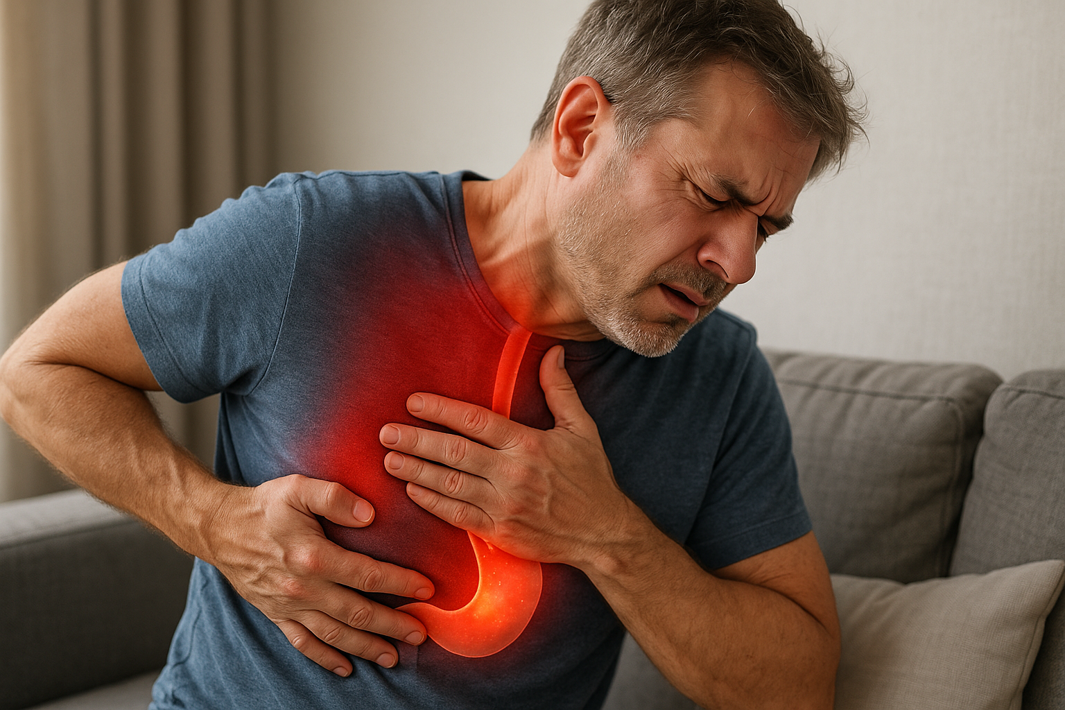 Reflux und Rückenschmerzen: der verborgene Zusammenhang und wie Sie Linderung finden - Illustration