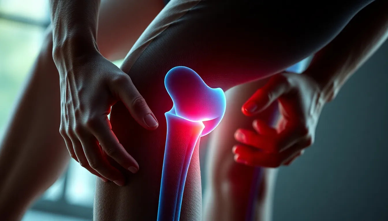 Schmerzen im knie nach einer verrenkung verstehen und behandeln - Illustration