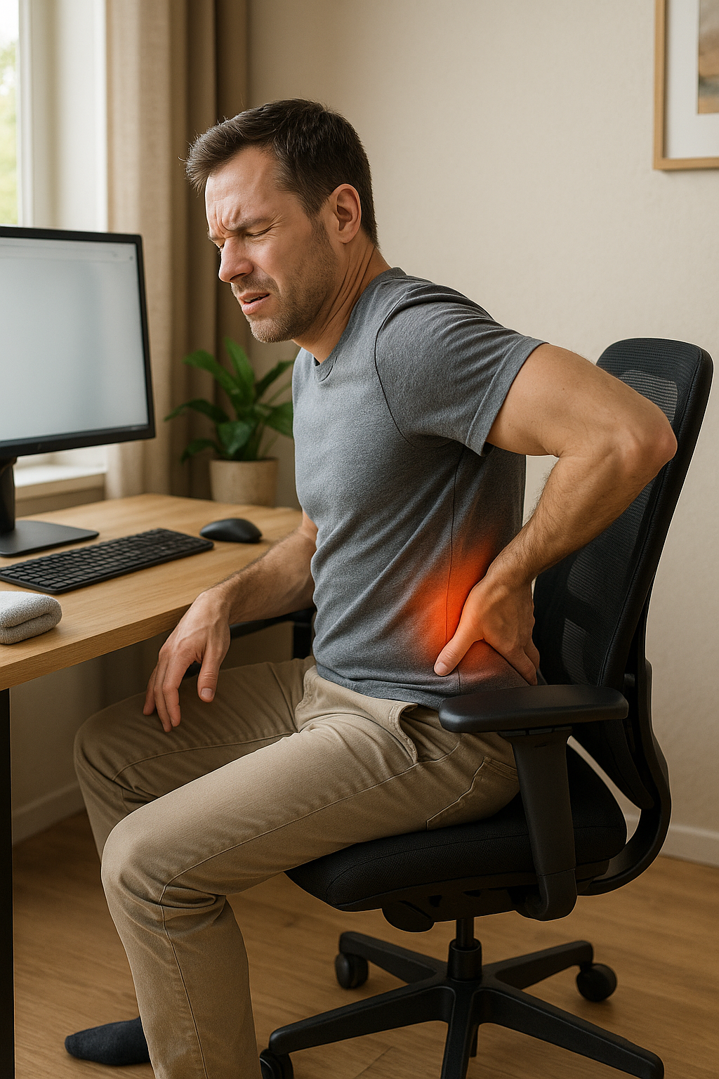 Bewegung, Wärme und Ergonomie: So besiegst du Rückenschmerzen effektiv - Illustration