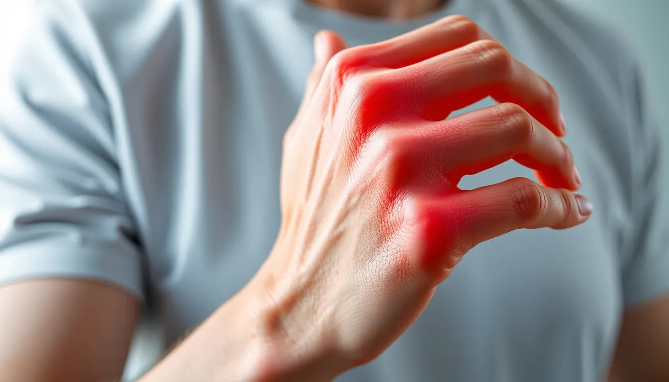 Plötzliche schmerzen in der hand verstehen und lindern - Illustration