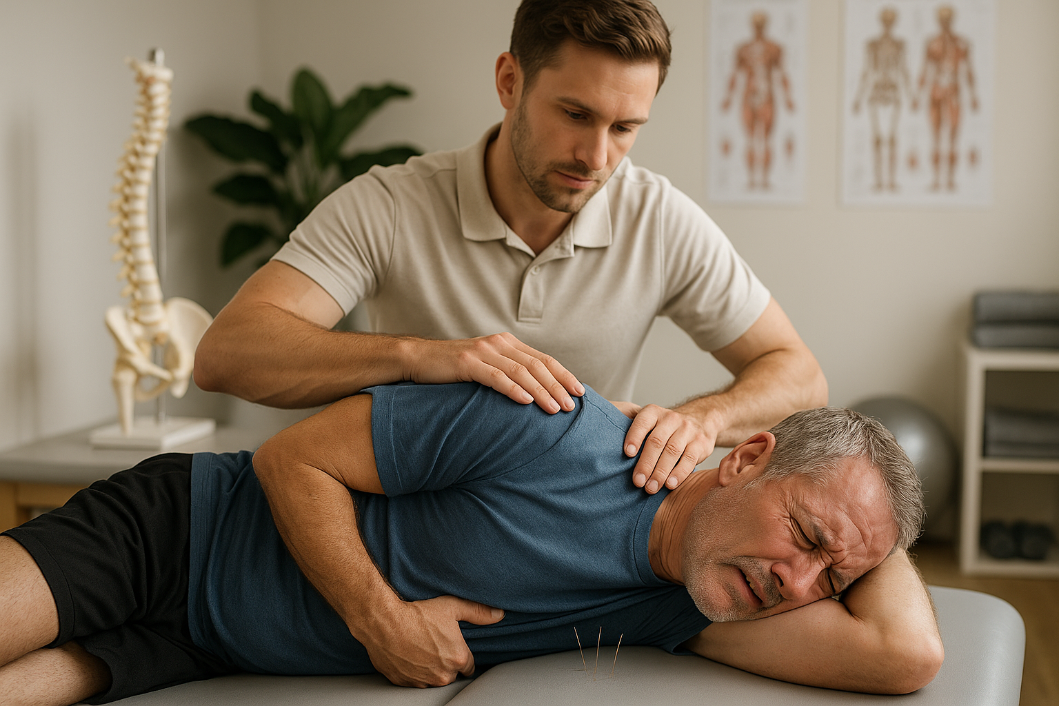 Befreie deinen Rücken: Wie Physiotherapie Schmerzen lindert - Illustration