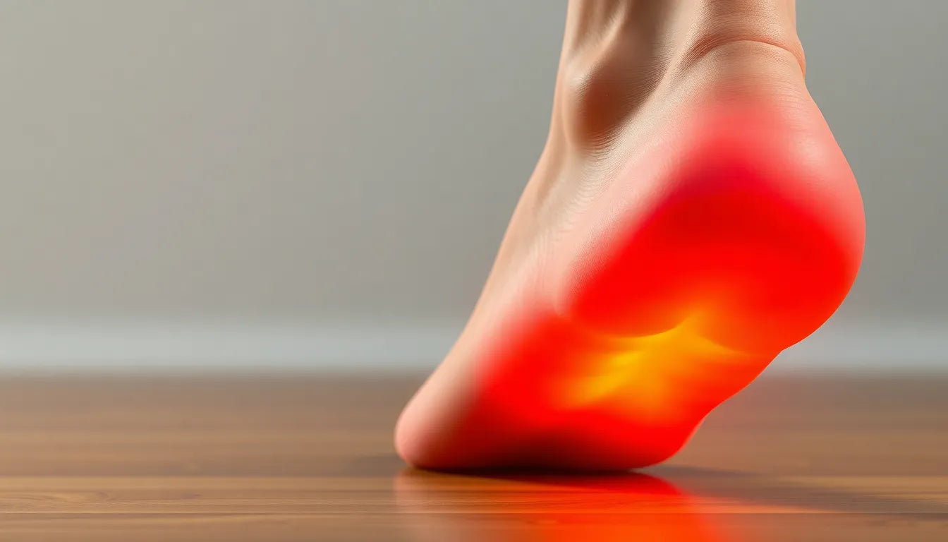 Übungsleser: effektive Techniken zur Linderung von Fersensporn durch Massage und Übungen - Illustration