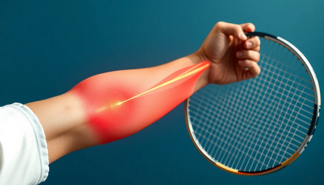 Übungsleser entdecken die besten dehnübungen bei tennisarm für schmerzlinderung - Illustration