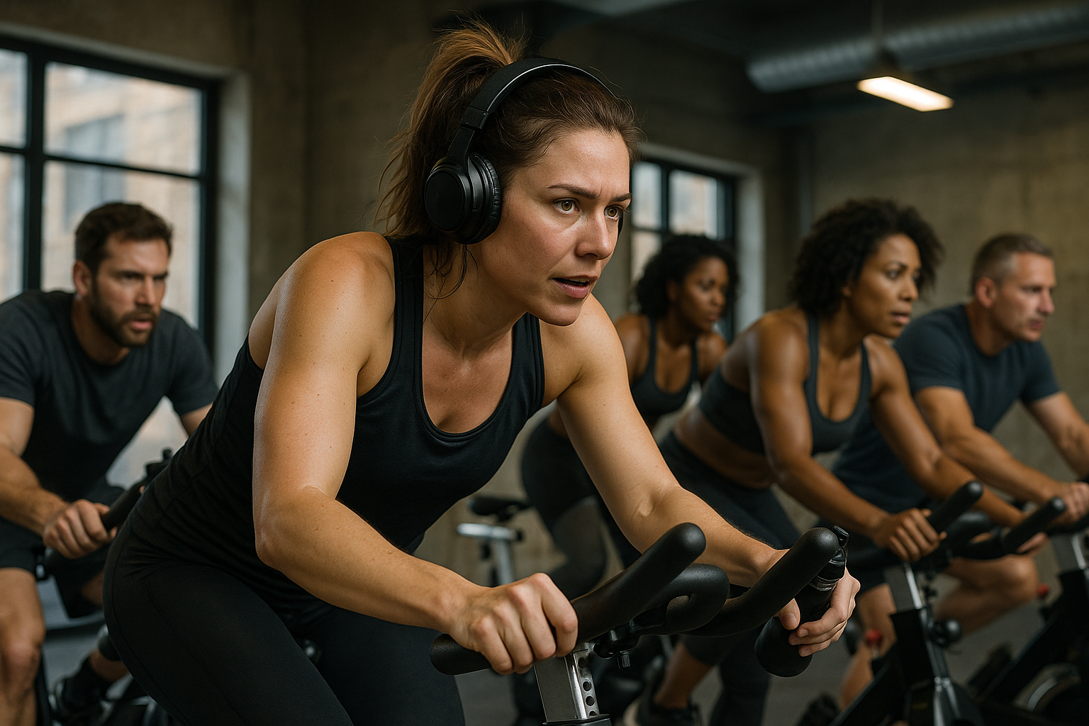 Entdecke dein perfektes spinning programm: Fitness, Spaß und Motivation auf dem Bike! - Illustration
