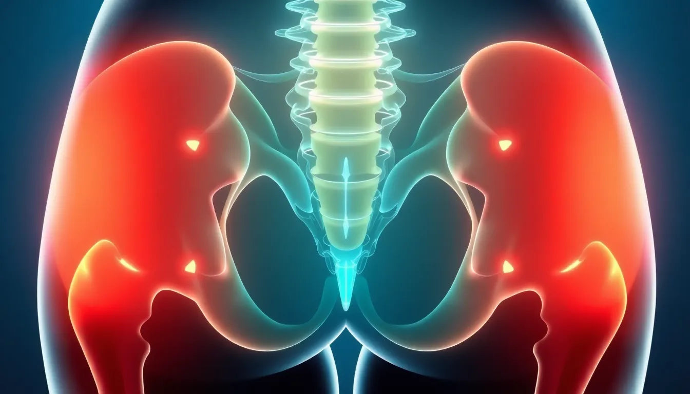Finden Sie Linderung bei Schmerzen von der Hüfte bis ins Bein - Illustration