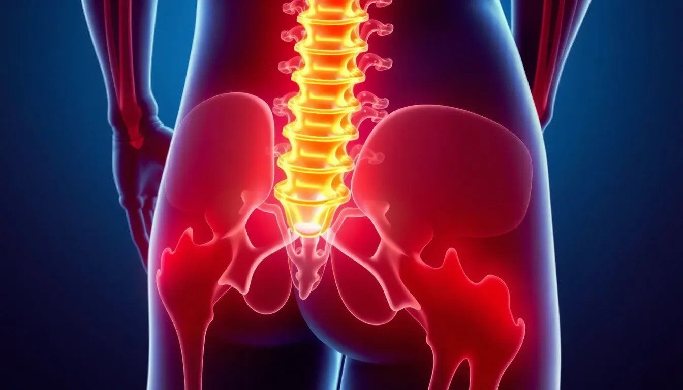 Linderung für schmerzende hüften und lenden: so bekämpfen sie iskiasschmerzen effektiv - Illustration